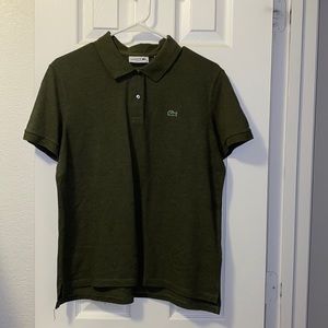 Lacoste Olive Green Short Sleeve Polo